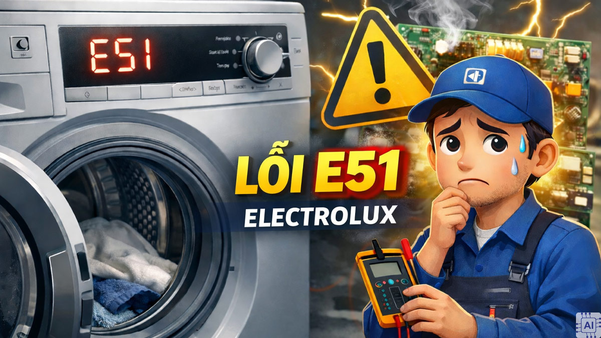 Lỗi E51 máy giặt Electrolux là gì? Nguyên nhân và cách sửa
